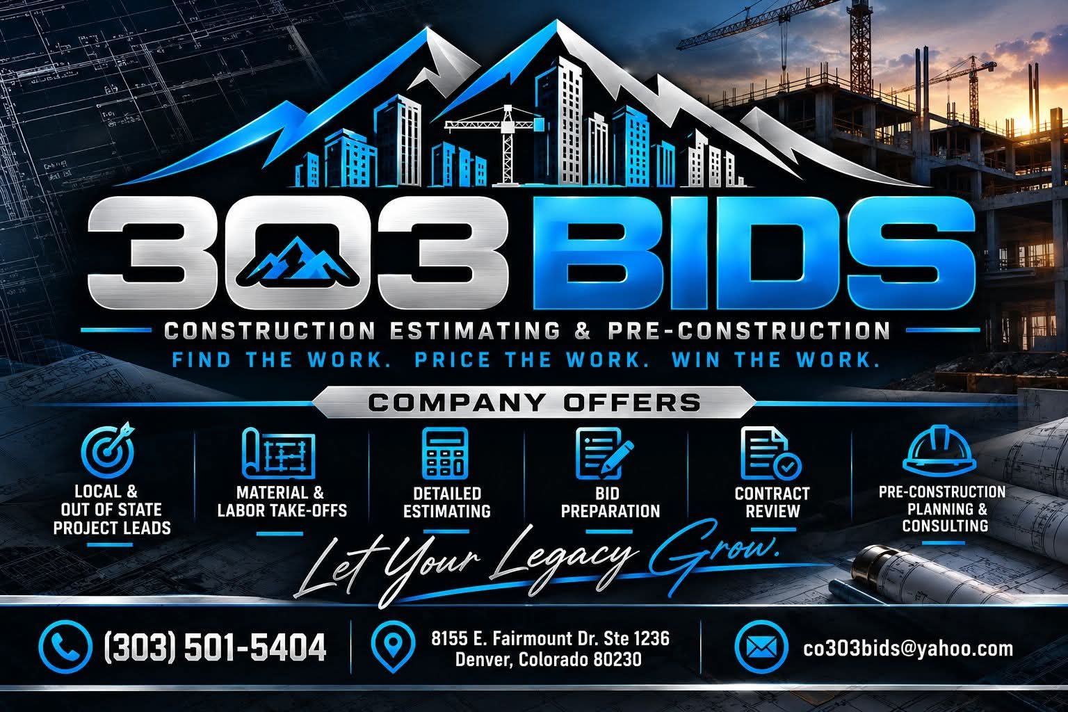 303 BIDS — Construction Estimating and Pre-Construction, Denver Colorado